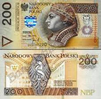 Złoty banknot 200 zł fot.